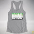 Assume Nothing Aromantic Pride Flag Racerback Tank - Heather Grey